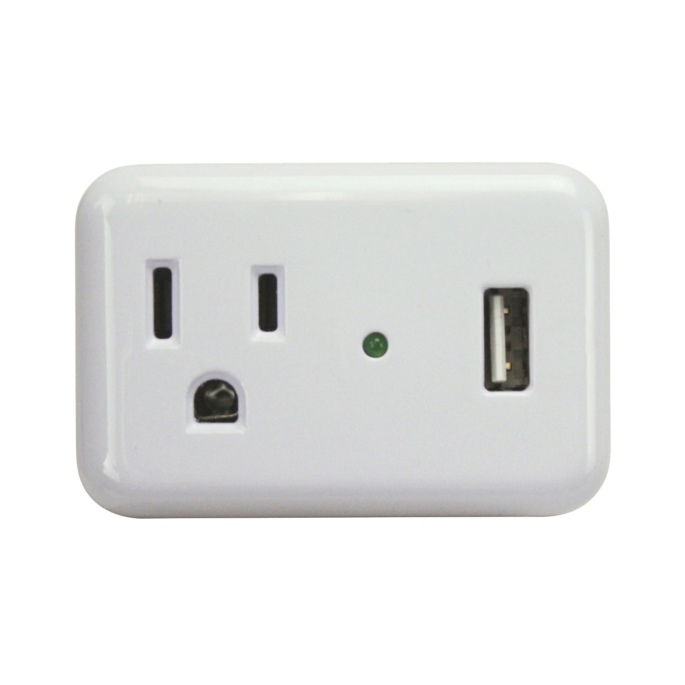 USB Surge Protector Tap, 1-Outlet, 2.4 A