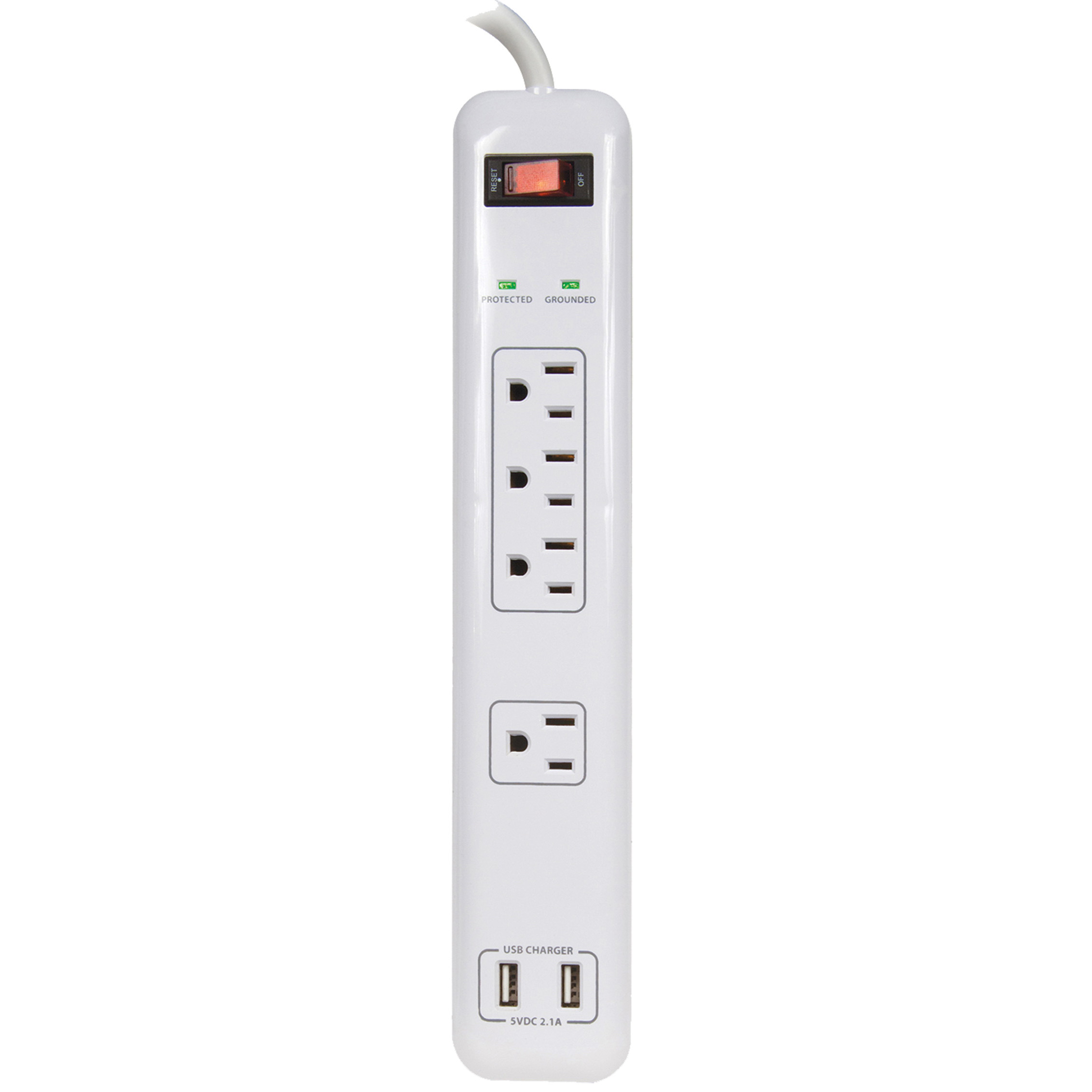 Surge Protector, 4-Outlets, 125 V, 15 A