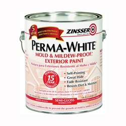 03131 Latex Paint, Semi-Gloss Sheen, White, 1 gal, Can, 300 to 400 sq-ft/gal Coverage Area