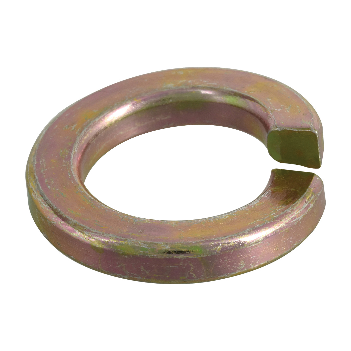 880235 Split Lock Washer, 1/4 in ID, Steel, Yellow Zinc, 8 Grade