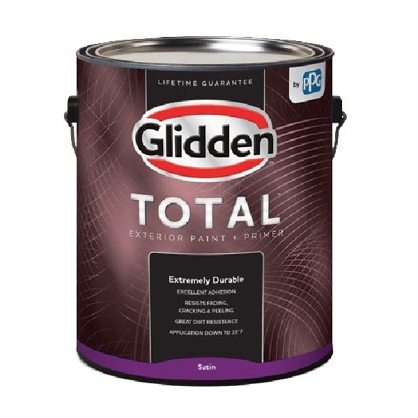 Total GLTEX40WB Series GLTEX40WH/01 Latex Paint, Satin Sheen, White, 1 gal, 300 to 400 sq-ft Coverage Area