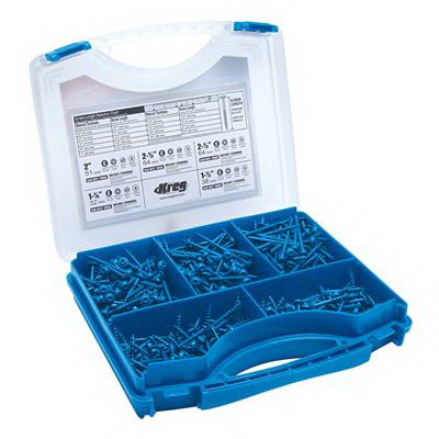 Blue-Kote SK03B Pocket-Hole Screw Kit, Zinc, 450-Piece