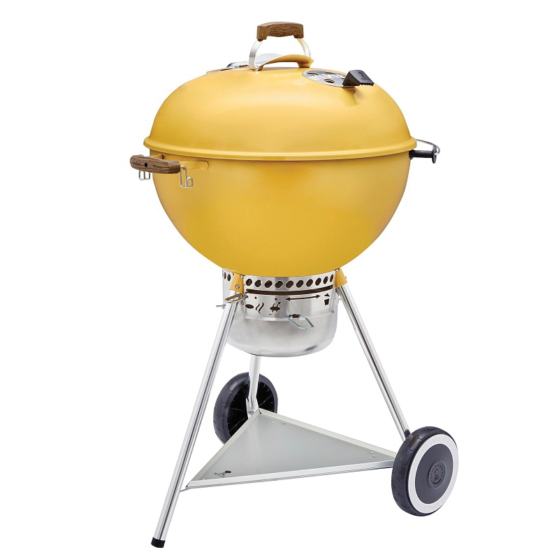 70th Anniversary Series 19523001 Kettle Charcoal Grill, 363 sq-in Primary Cooking Surface, Hot Rod Yellow