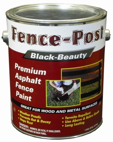 9001-GA Fence Paint, Black, 3.6 qt, 75 to 80 sq-ft/gal Coverage Area