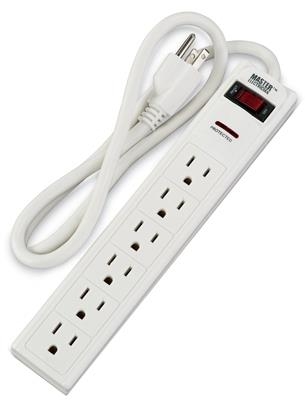 ME902014 Surge Protector, 15 A, 6 -Outlet, White