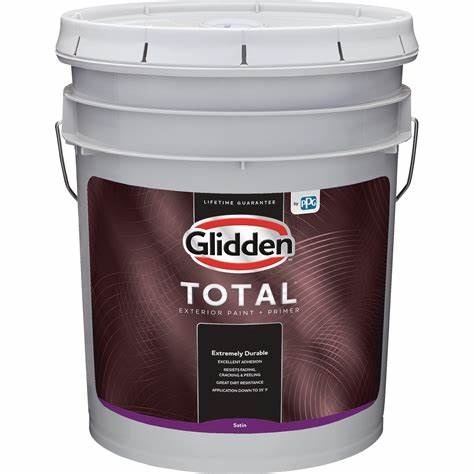 Total GLTEX40WB Series GLTEX40WB/05 Latex Paint, Satin Sheen, White, 5 gal, 300 to 400 sq-ft Coverage Area