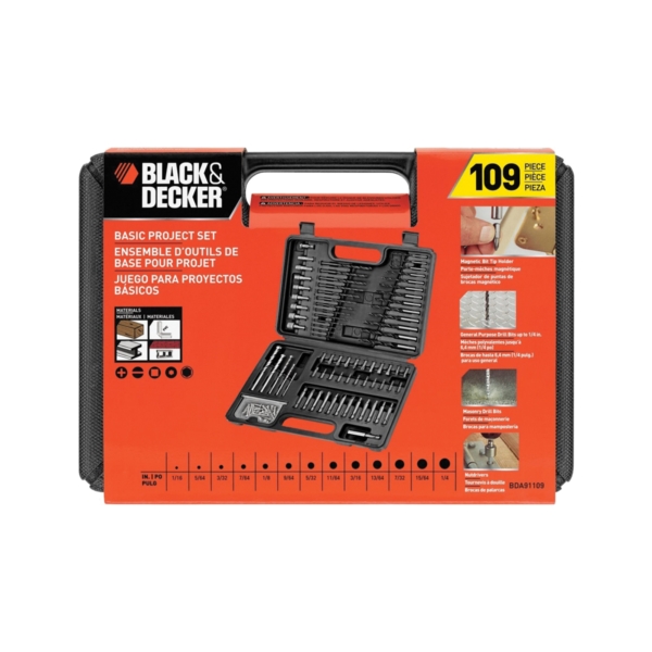 BDA91109 Combination Drill Bit Set, 109-Piece